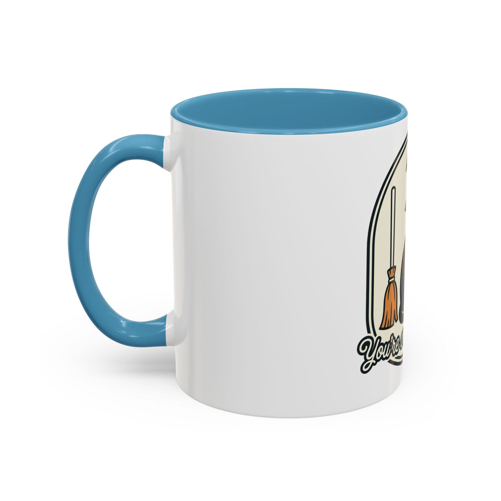 Witch Cat Coffee Mug — “You’re Creepin’ Meowt” Accent Mug