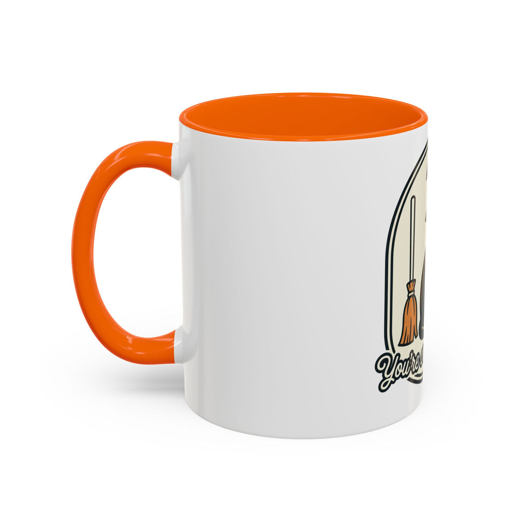 Witch Cat Coffee Mug — “You’re Creepin’ Meowt” Accent Mug