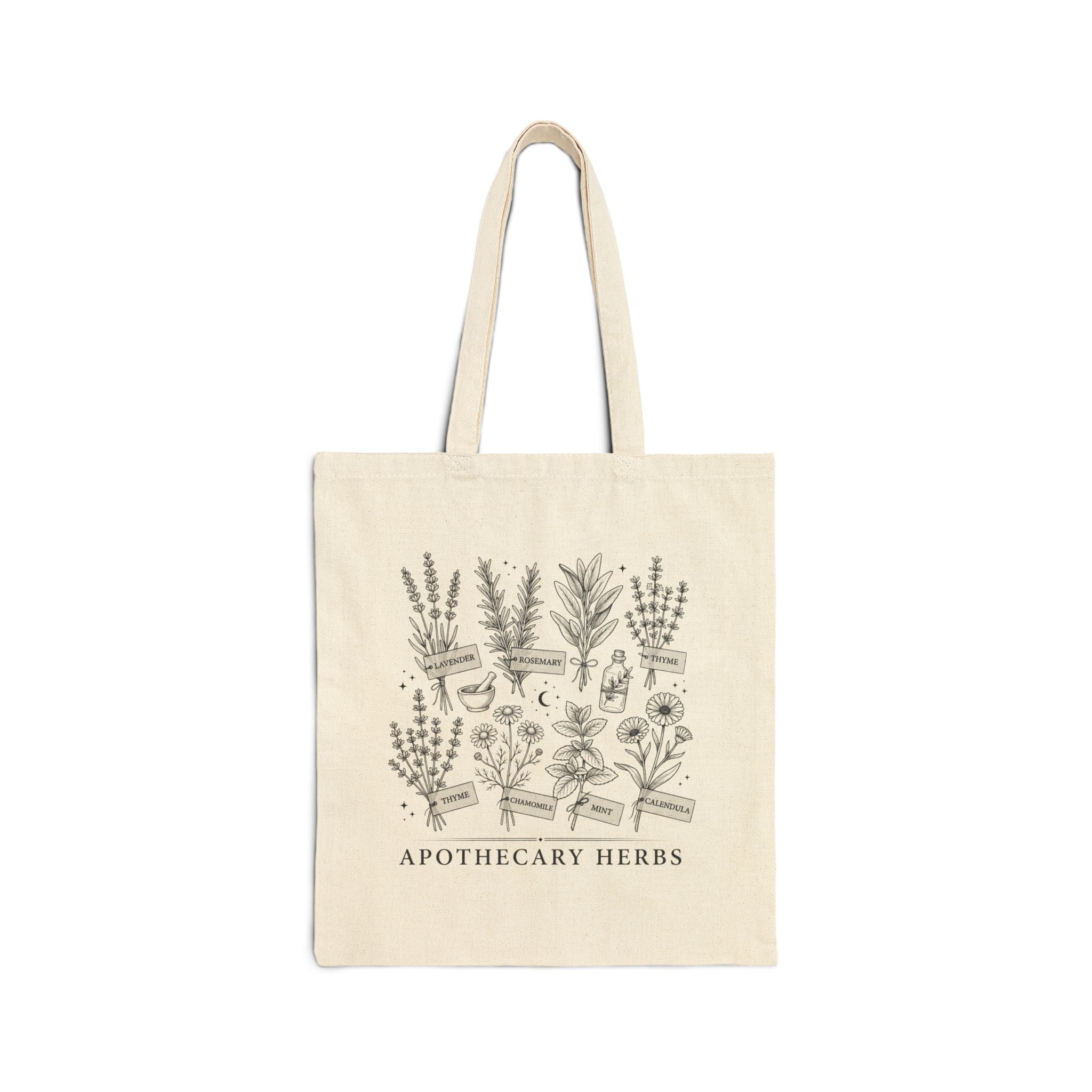 Apothecary Herbs Canvas Tote Bag