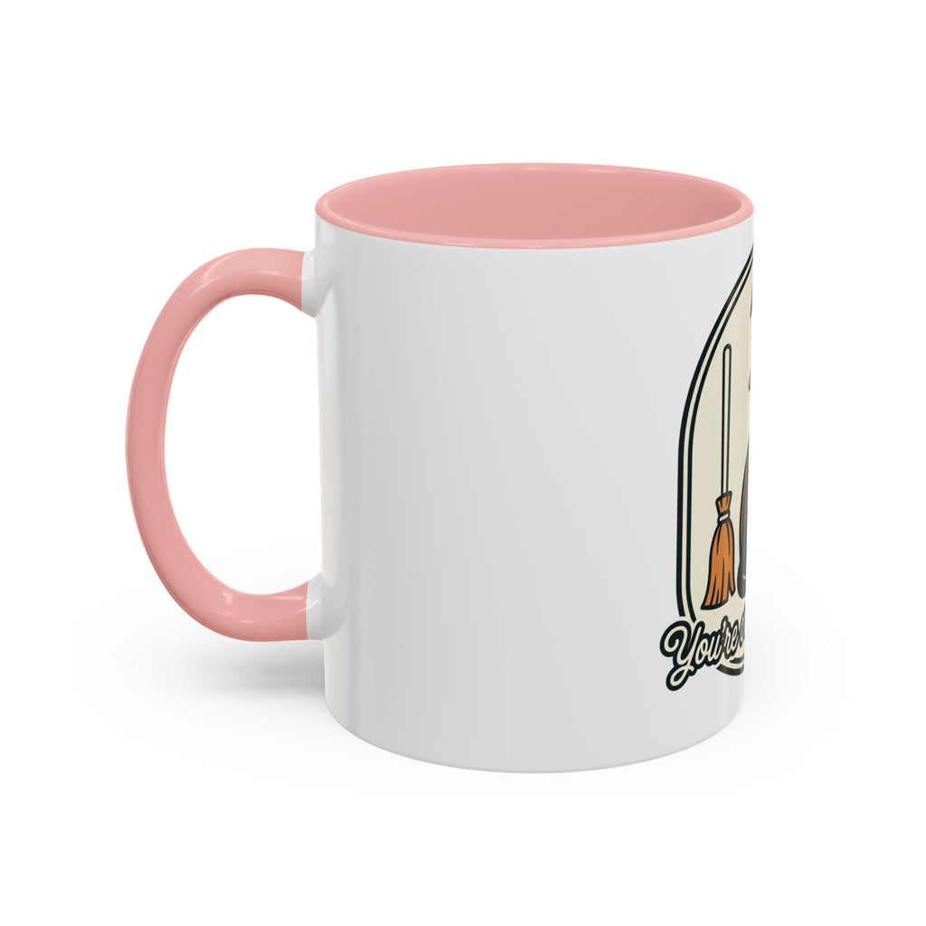 Witch Cat Coffee Mug — “You’re Creepin’ Meowt” Accent Mug