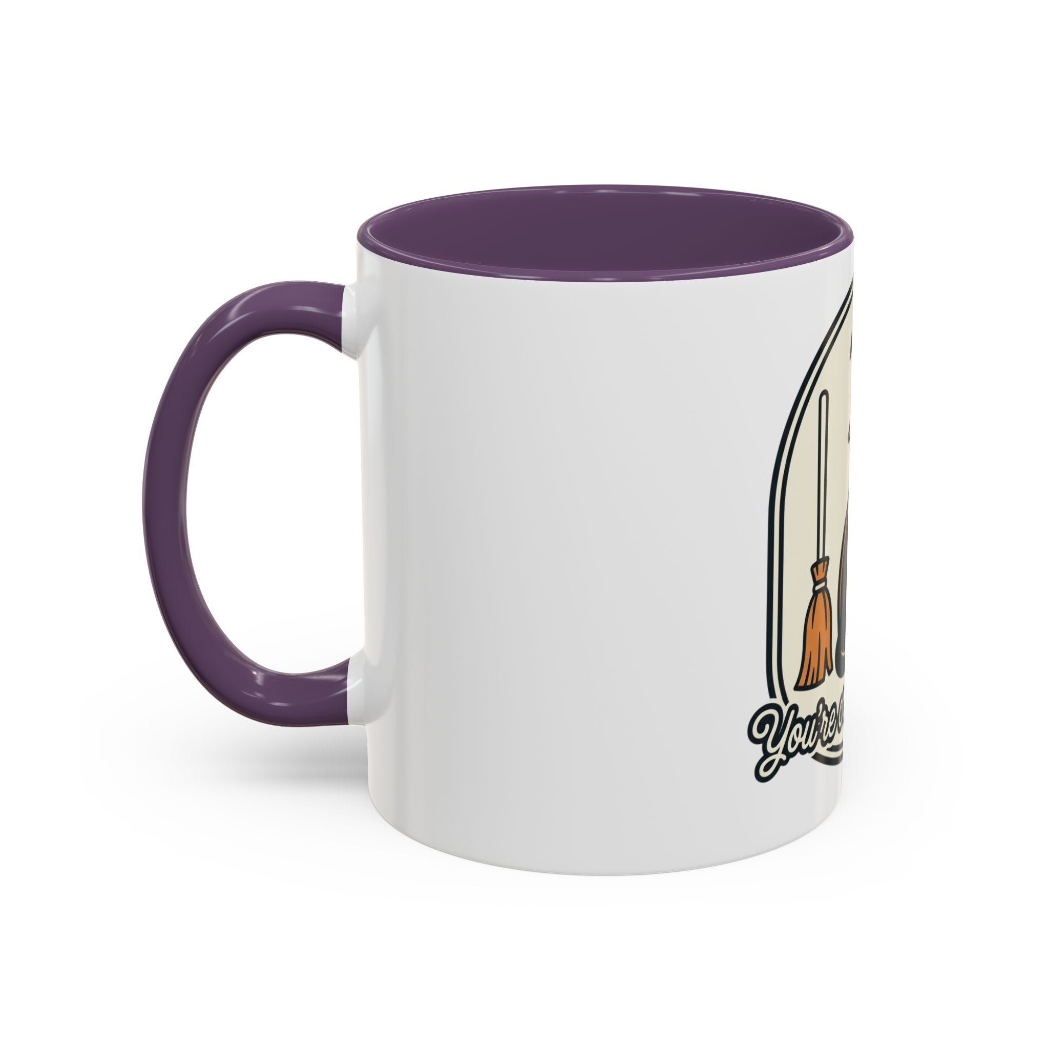 Witch Cat Coffee Mug — “You’re Creepin’ Meowt” Accent Mug