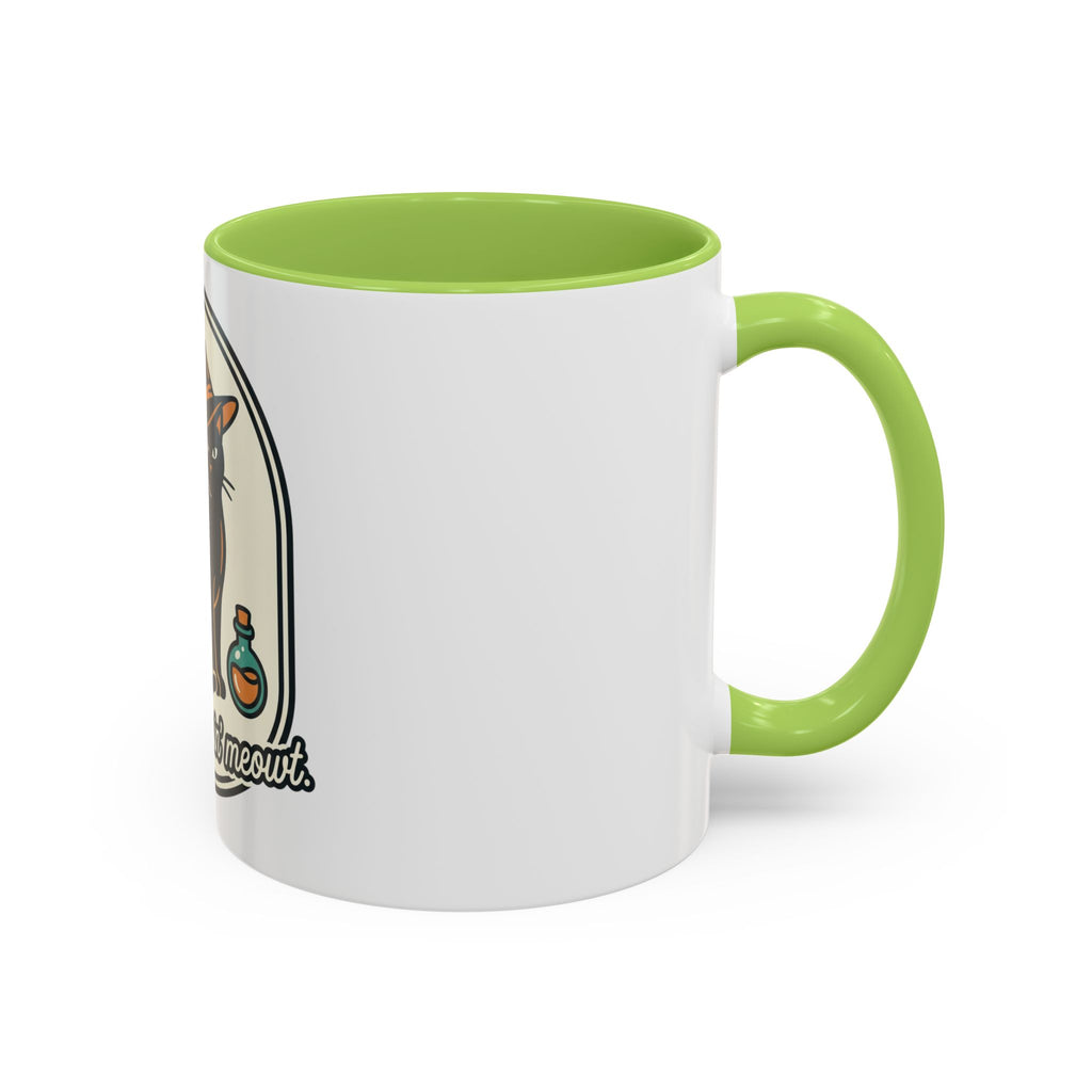 Witch Cat Coffee Mug — “You’re Creepin’ Meowt” Accent Mug