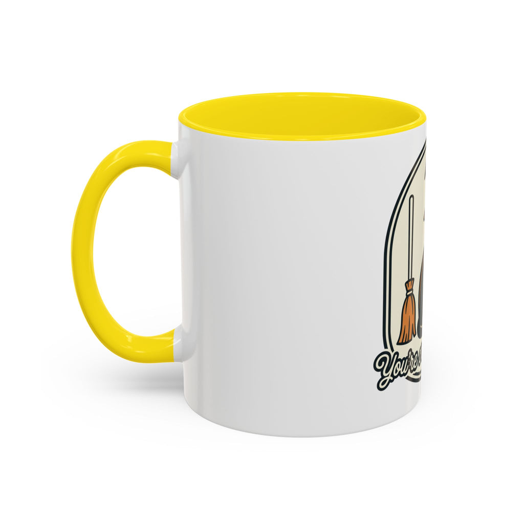 Witch Cat Coffee Mug — “You’re Creepin’ Meowt” Accent Mug