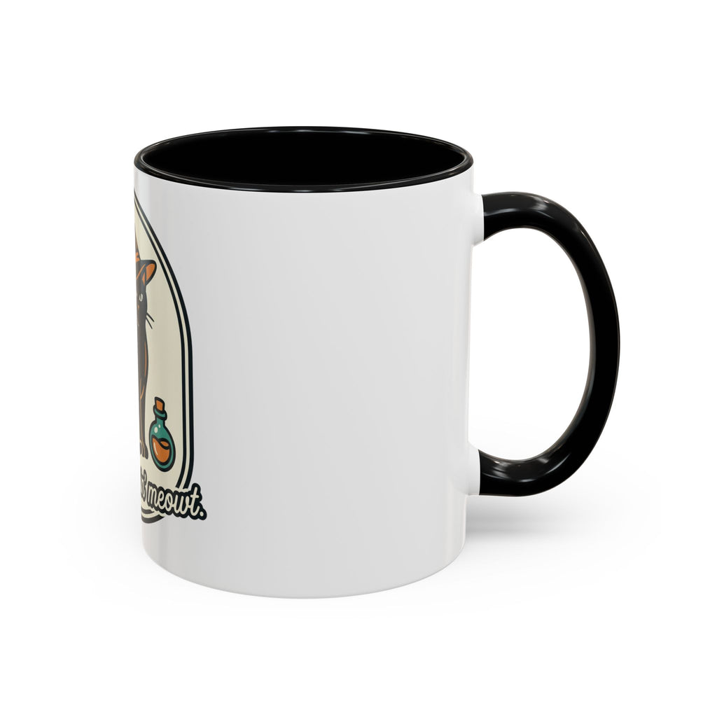 Witch Cat Coffee Mug — “You’re Creepin’ Meowt” Accent Mug