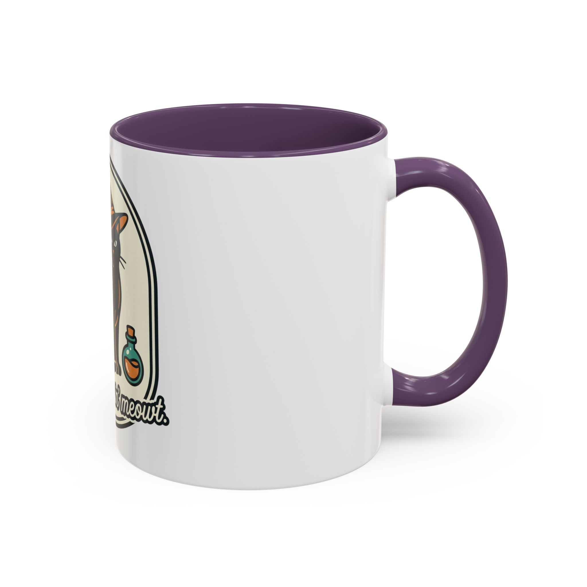 Witch Cat Coffee Mug — “You’re Creepin’ Meowt” Accent Mug