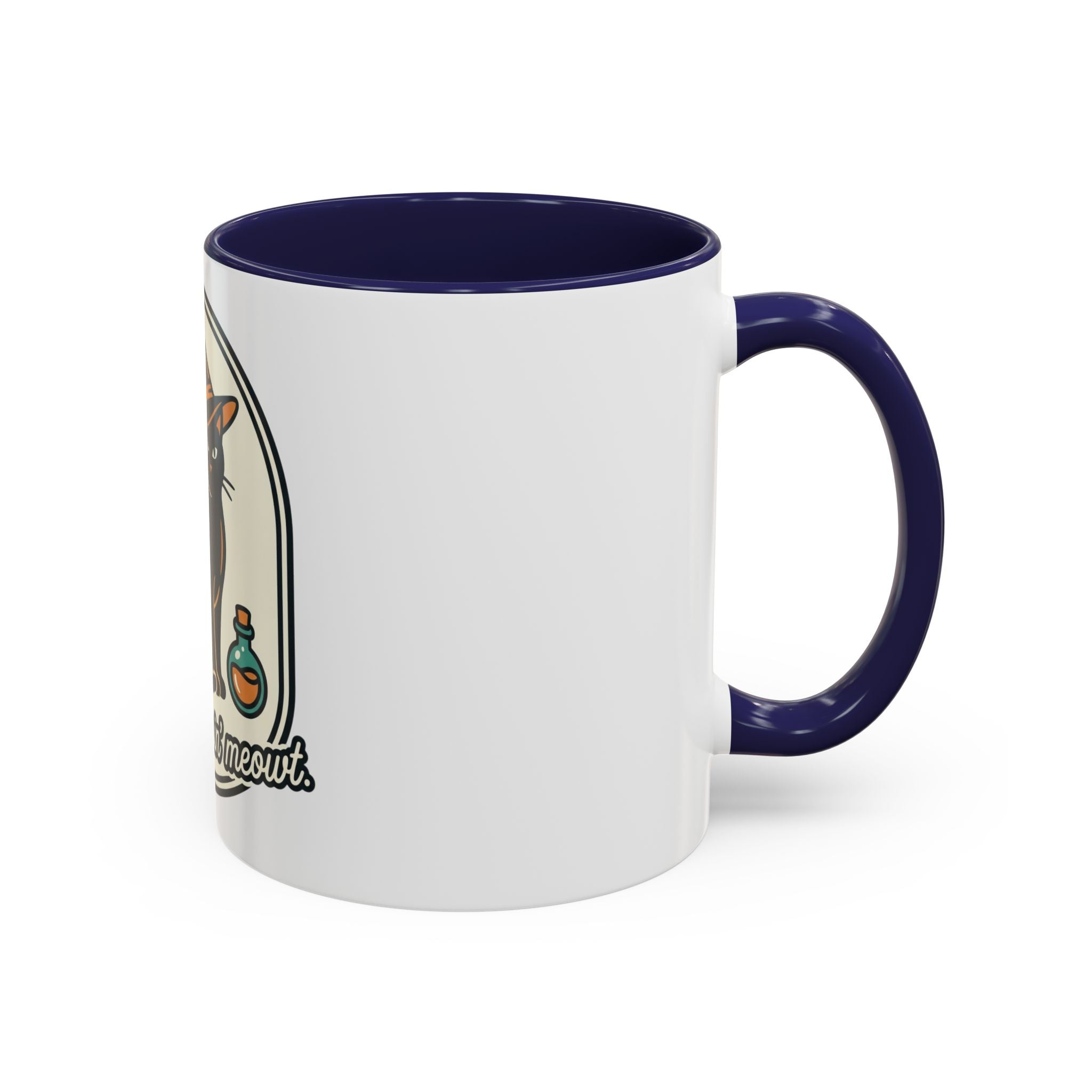 Witch Cat Coffee Mug — “You’re Creepin’ Meowt” Accent Mug