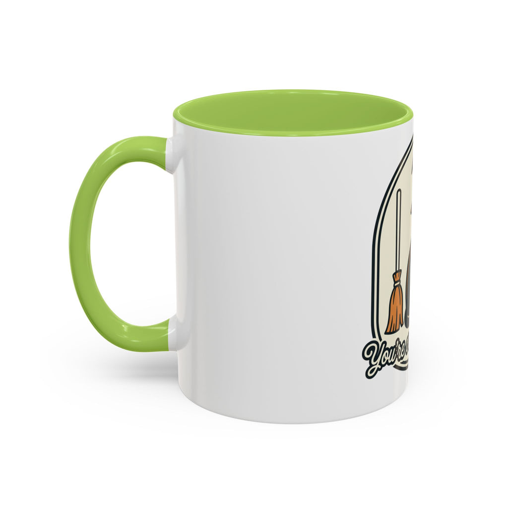 Witch Cat Coffee Mug — “You’re Creepin’ Meowt” Accent Mug