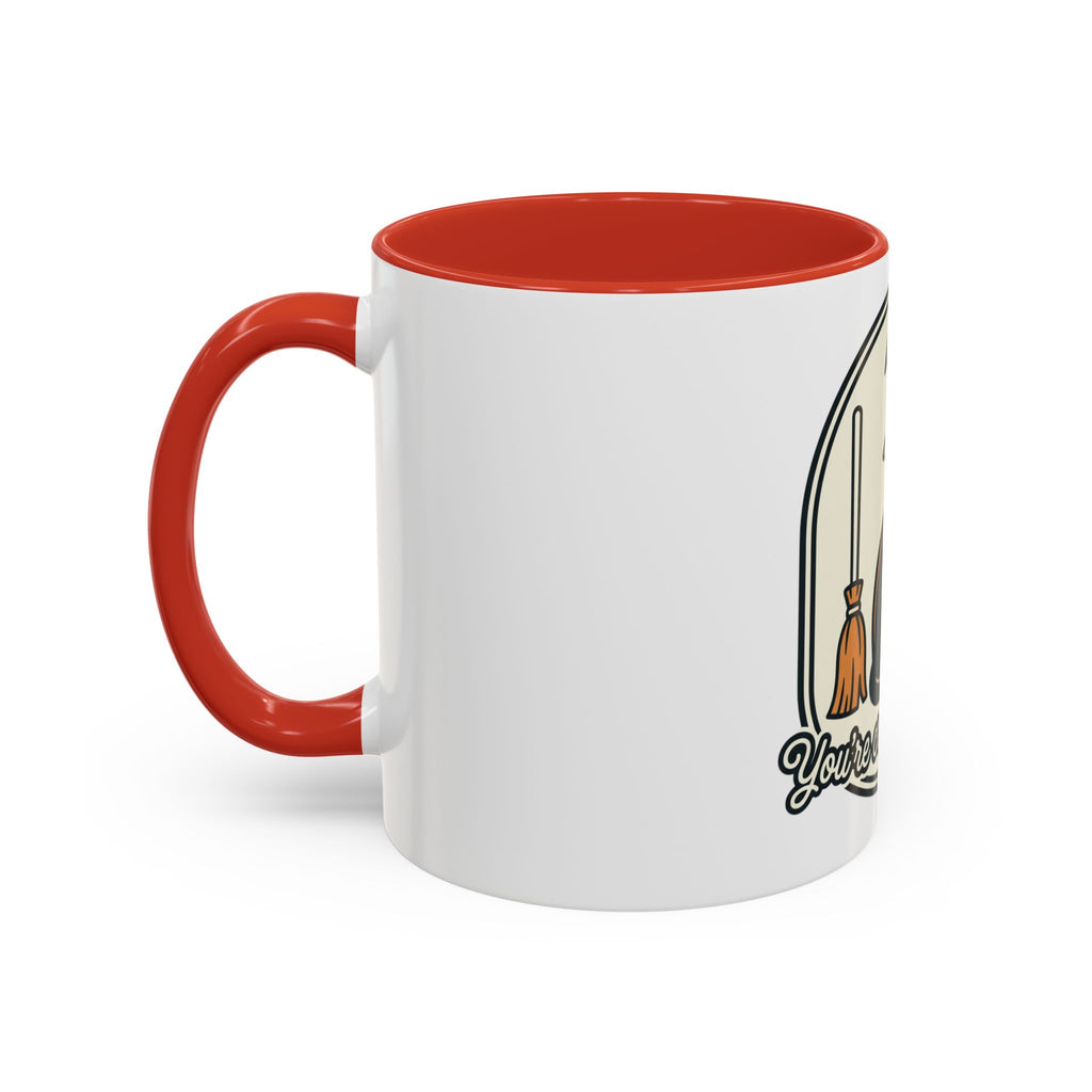 Witch Cat Coffee Mug — “You’re Creepin’ Meowt” Accent Mug